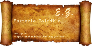 Eszterle Zoltán névjegykártya