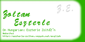 zoltan eszterle business card